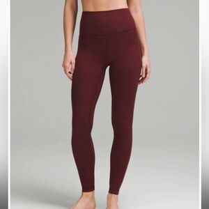 Lululemon Align high rise 28” Leggings in garnet